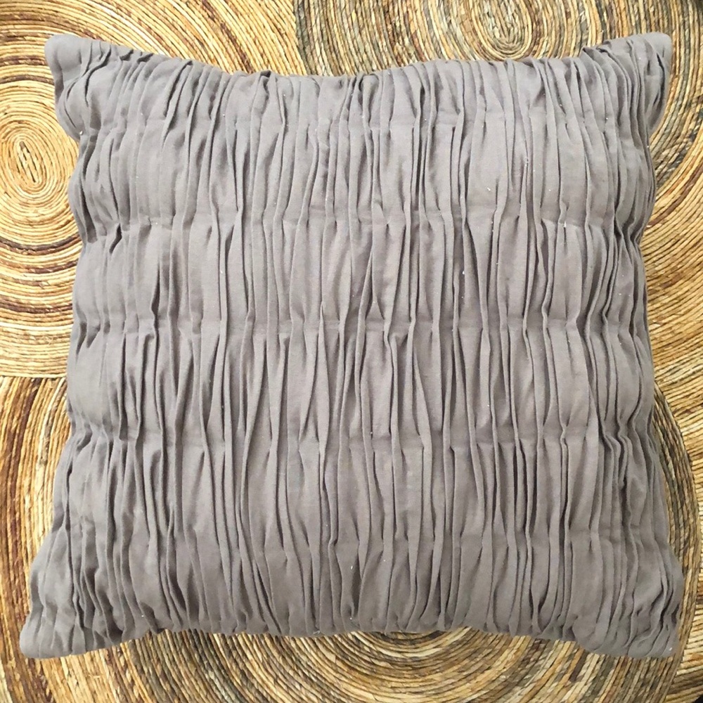 Target pleated taupe color accent pillow